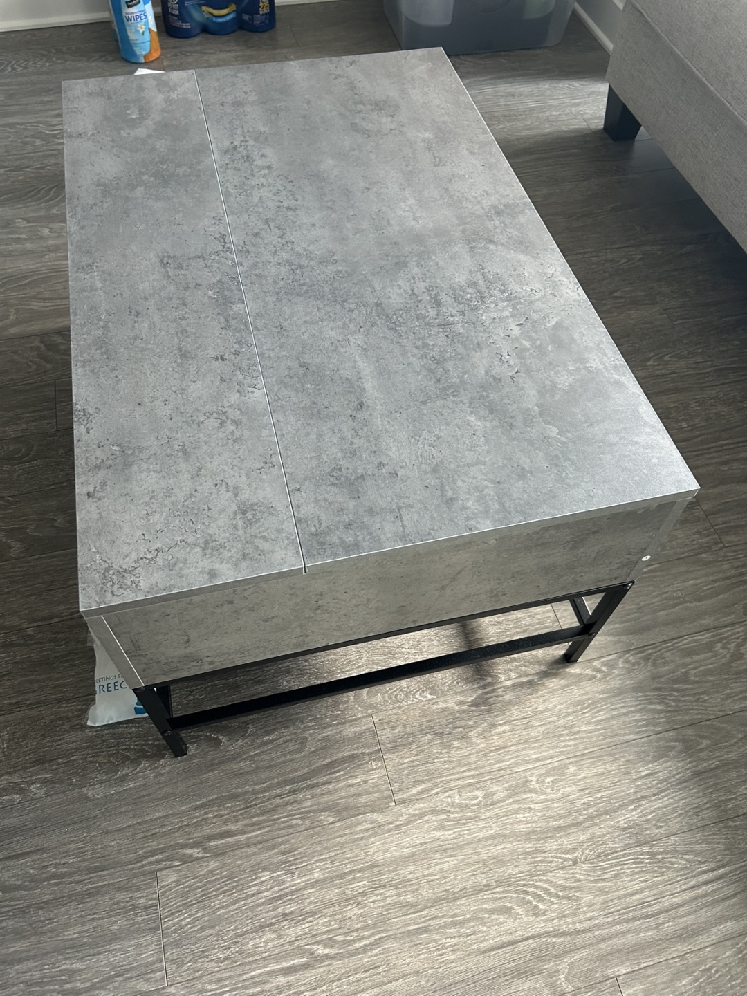 Gray Lift Top Coffee Table - photo 2