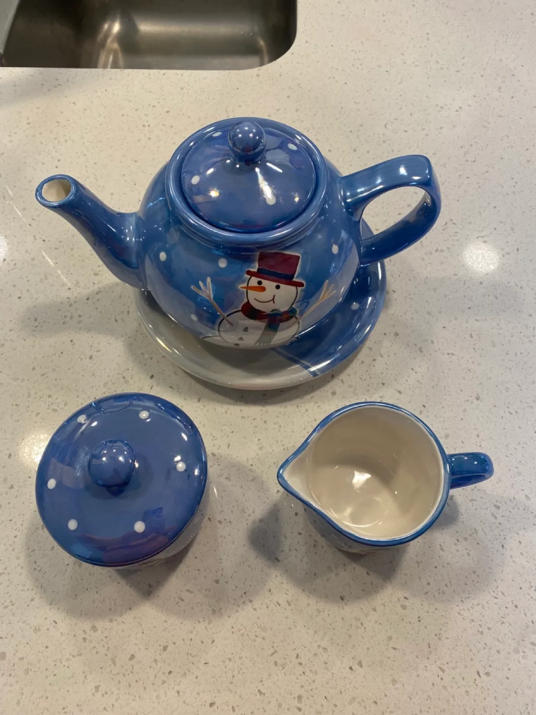 Snowman Tea Set HBC thumbnail