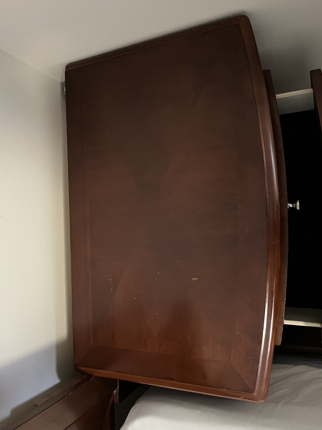 Cherry Wood Queen Size Bed Frame & Nightstand - photo 5