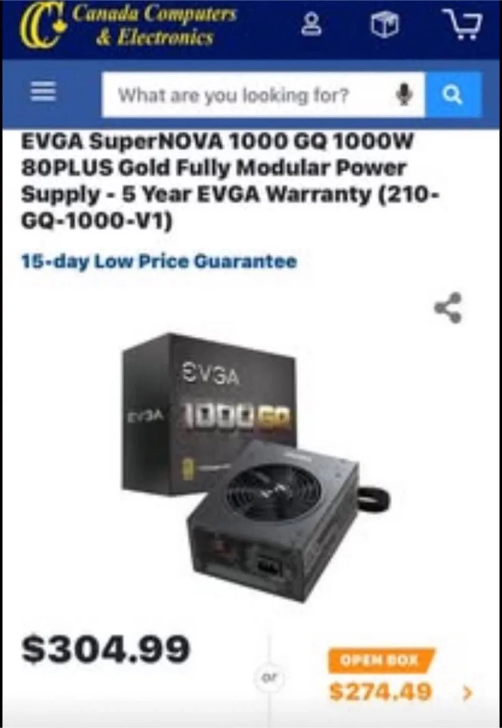 EVGA SuperNOVA 1000 GQ Power Supply image indicator(5)