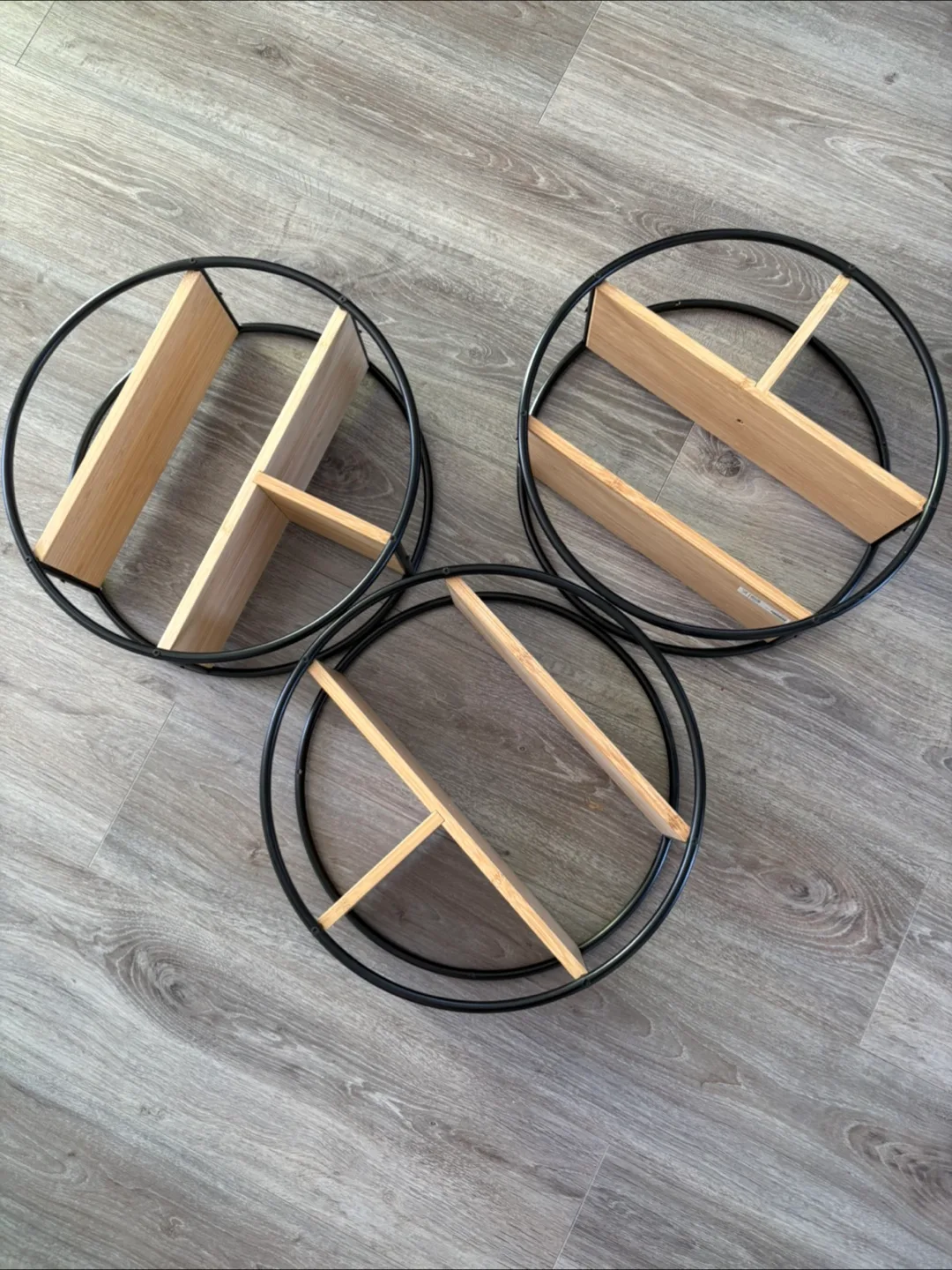 Round Metal & Wood Shelf thumbnail