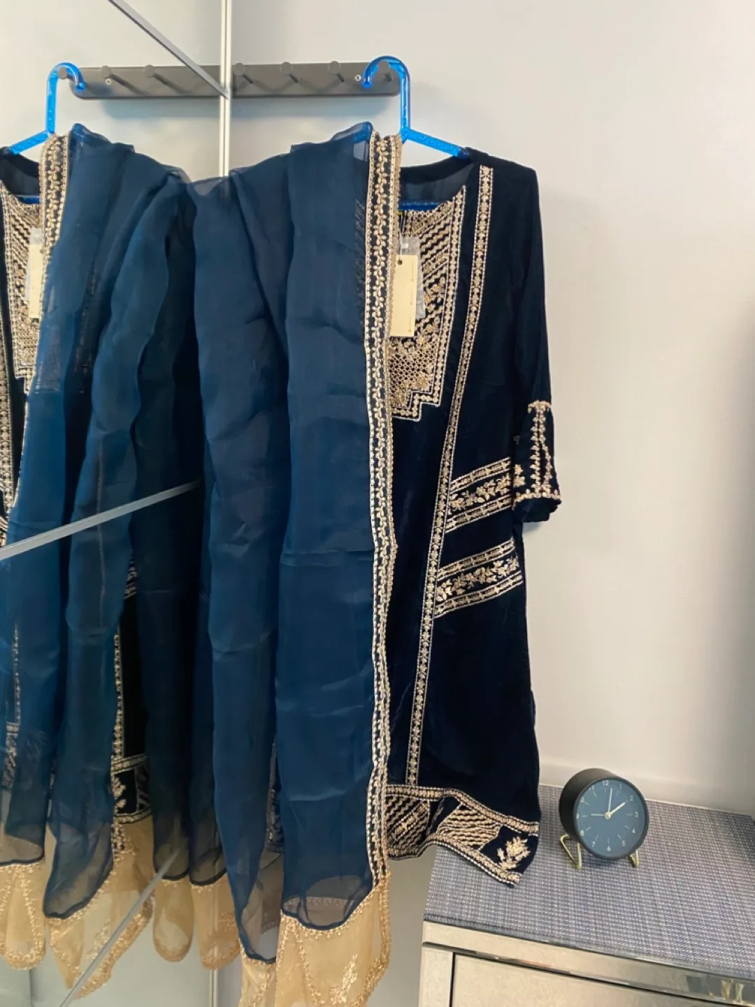 Azure Velvet Pakistan Dress thumbnail