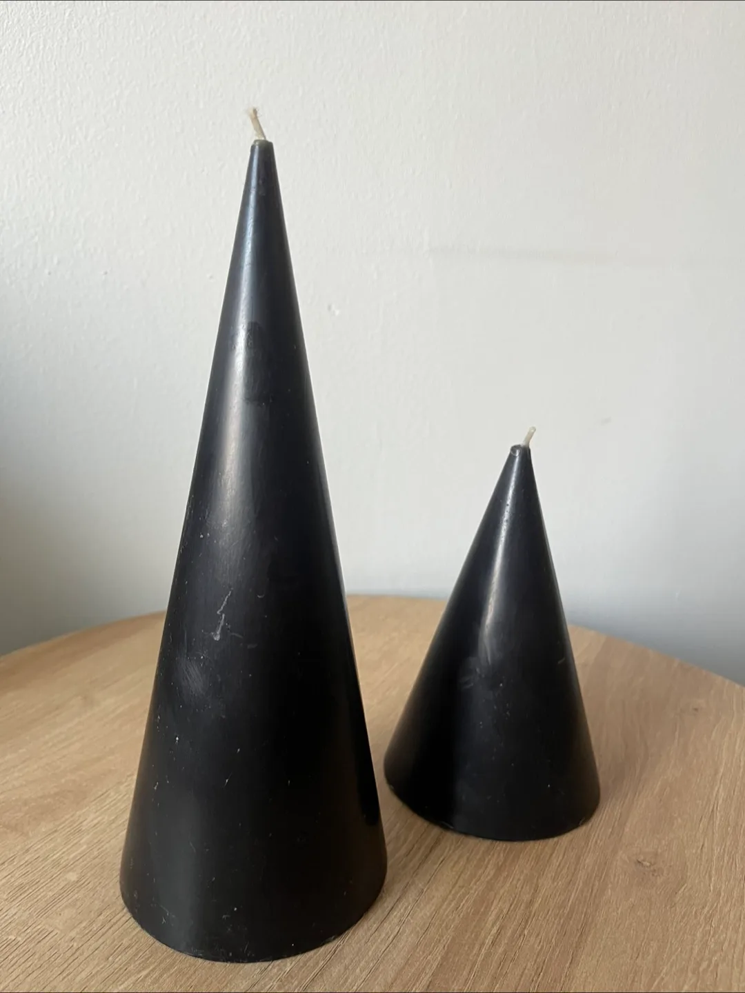 Black Cone Candles - Set of 2 thumbnail