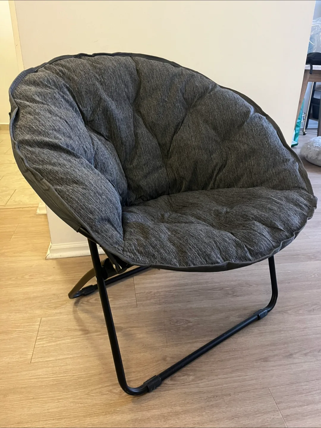 Gray Folding Moon Chair thumbnail