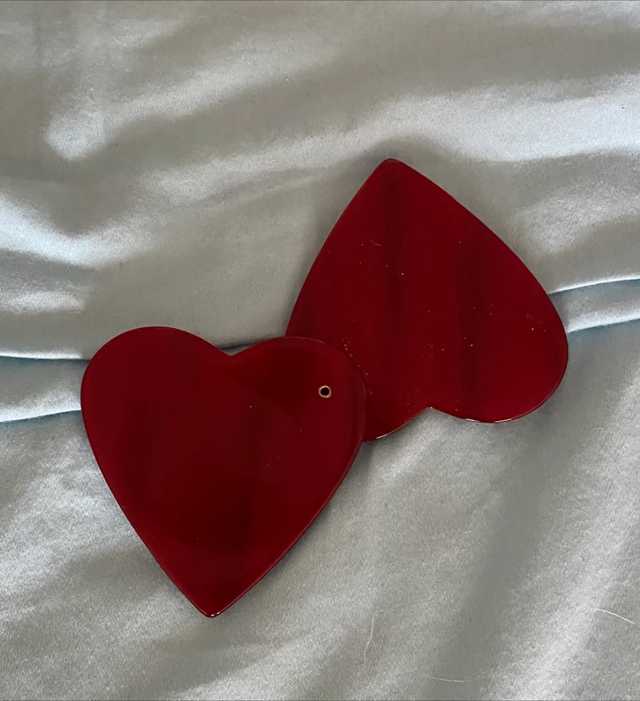 Heart Shaped Compact Mirror - Red thumbnail