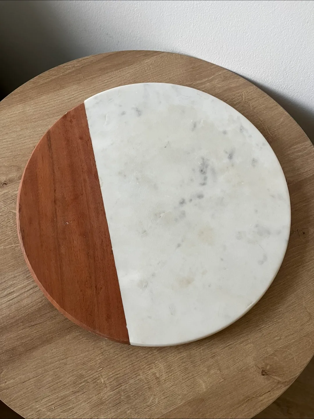 Wood & Marble Round Serving Board thumbnail