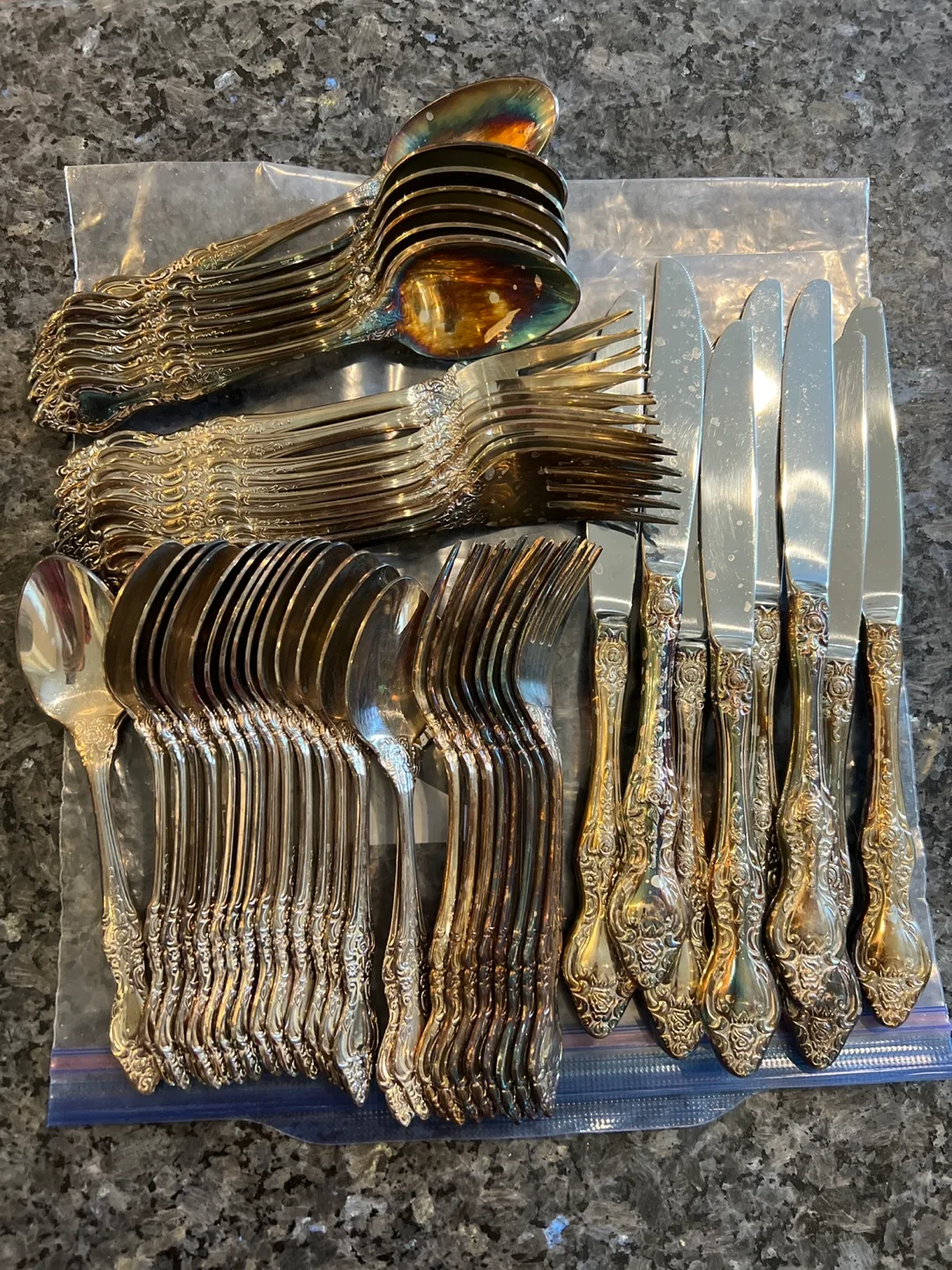 Vintage Silver Plated Flatware cutlery Set thumbnail