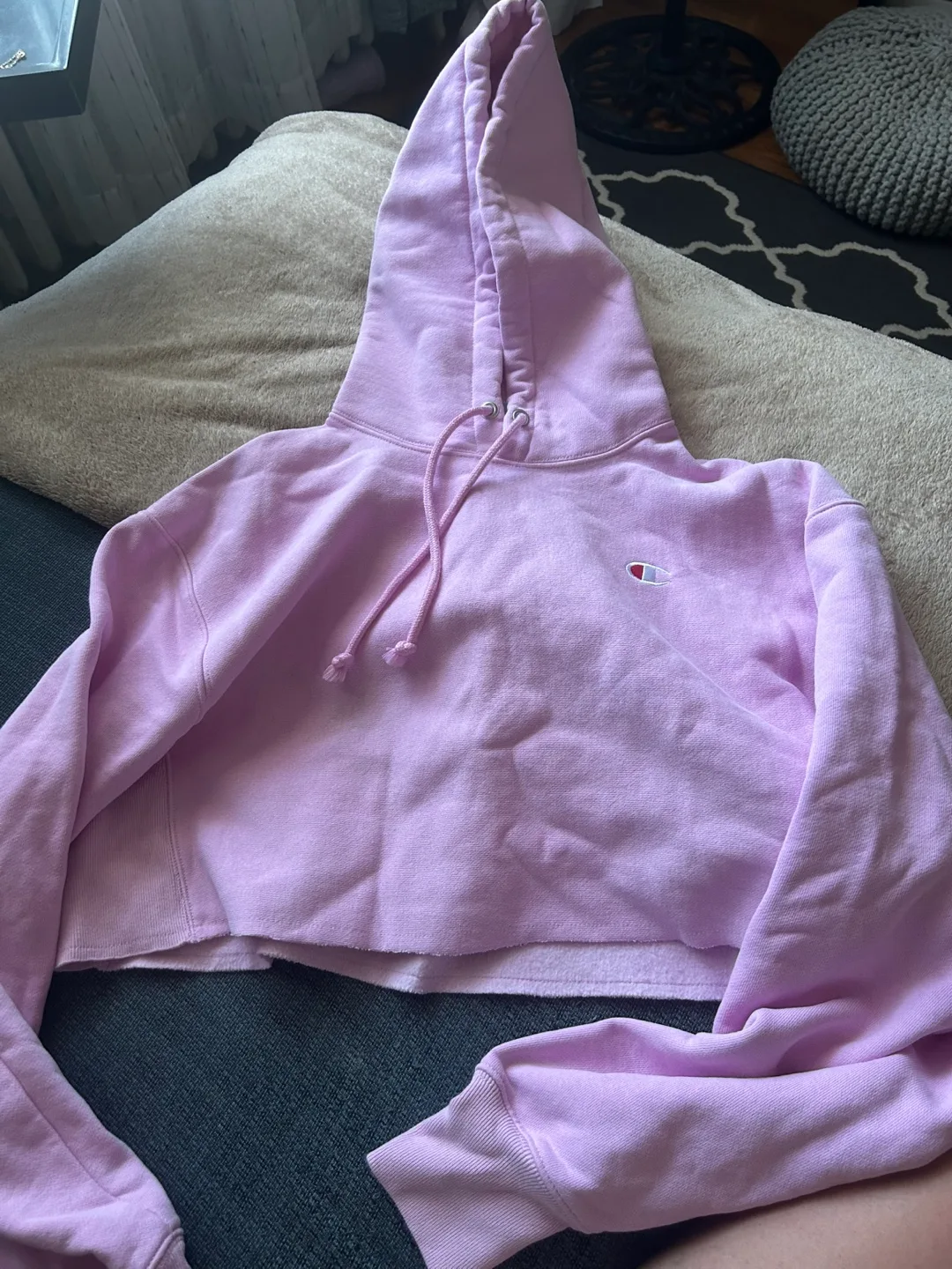 Champion Cropped Hoodie - Lilac thumbnail