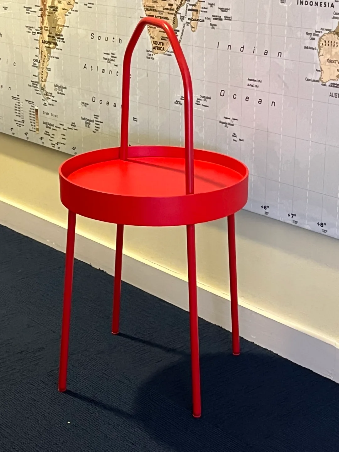 IKEA- Red Side Table with Handle thumbnail