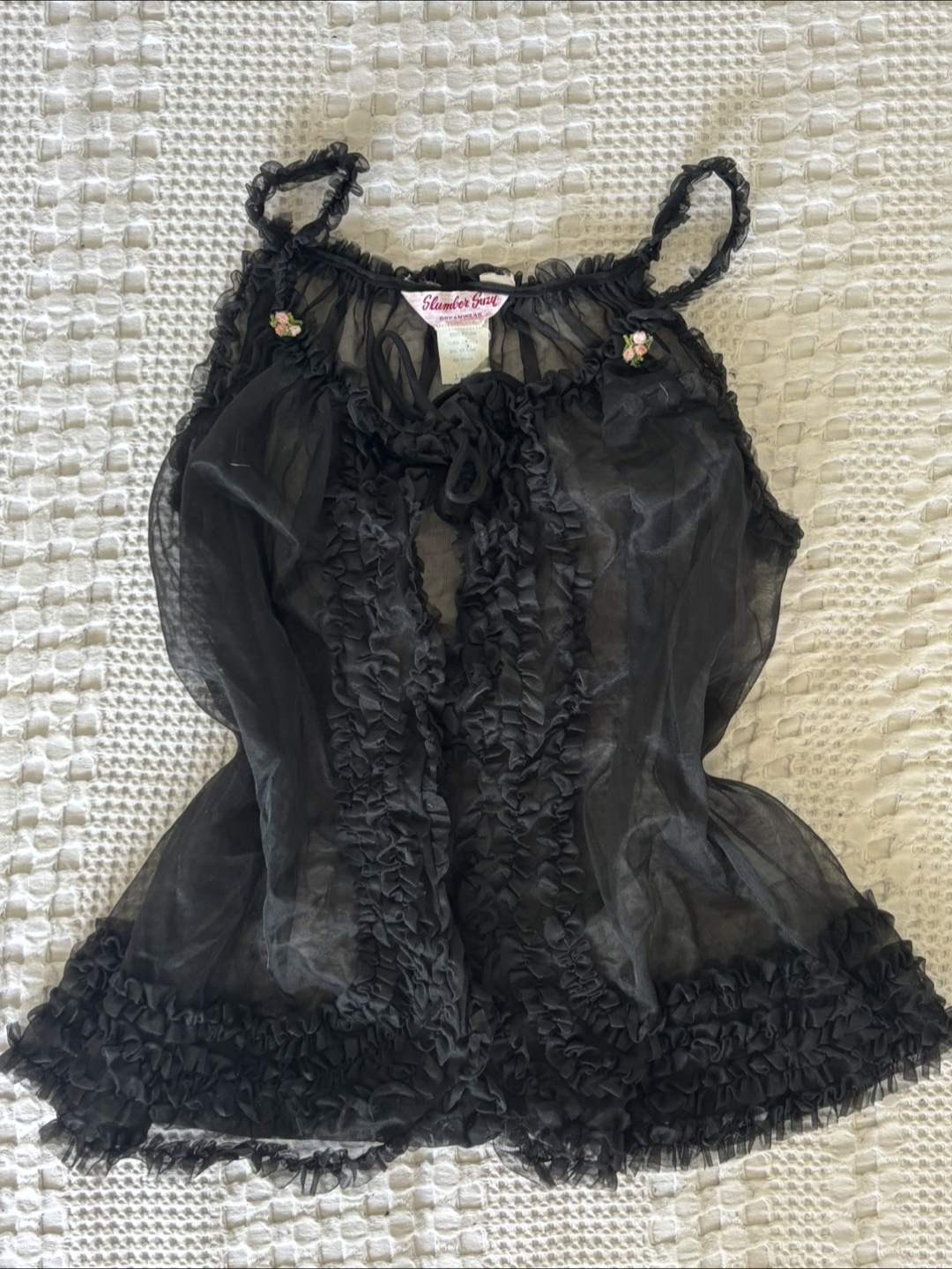 Vintage Slumber Suzy Black Lingerie Top