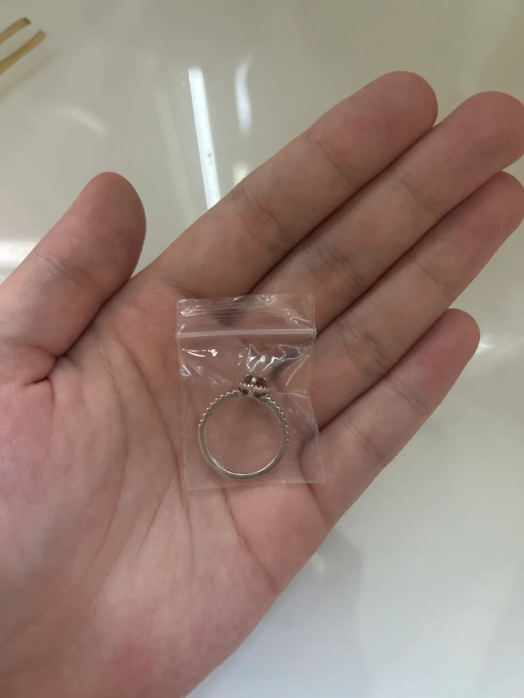 Pandora Sparkling Elevated Red Heart Ring image indicator(3)