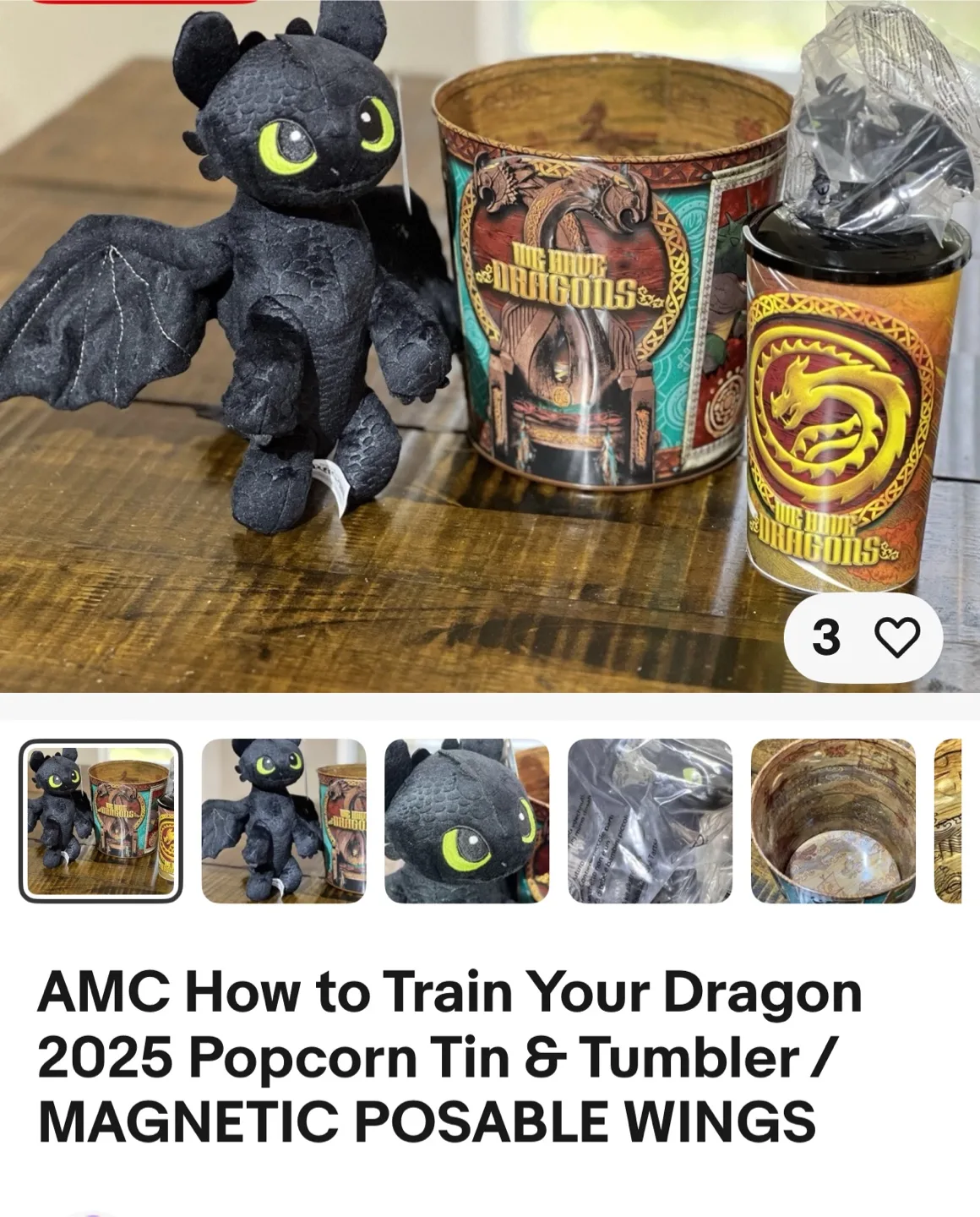 AMC How to Train Your Dragon Popcorn Tin & Tumbler thumbnail