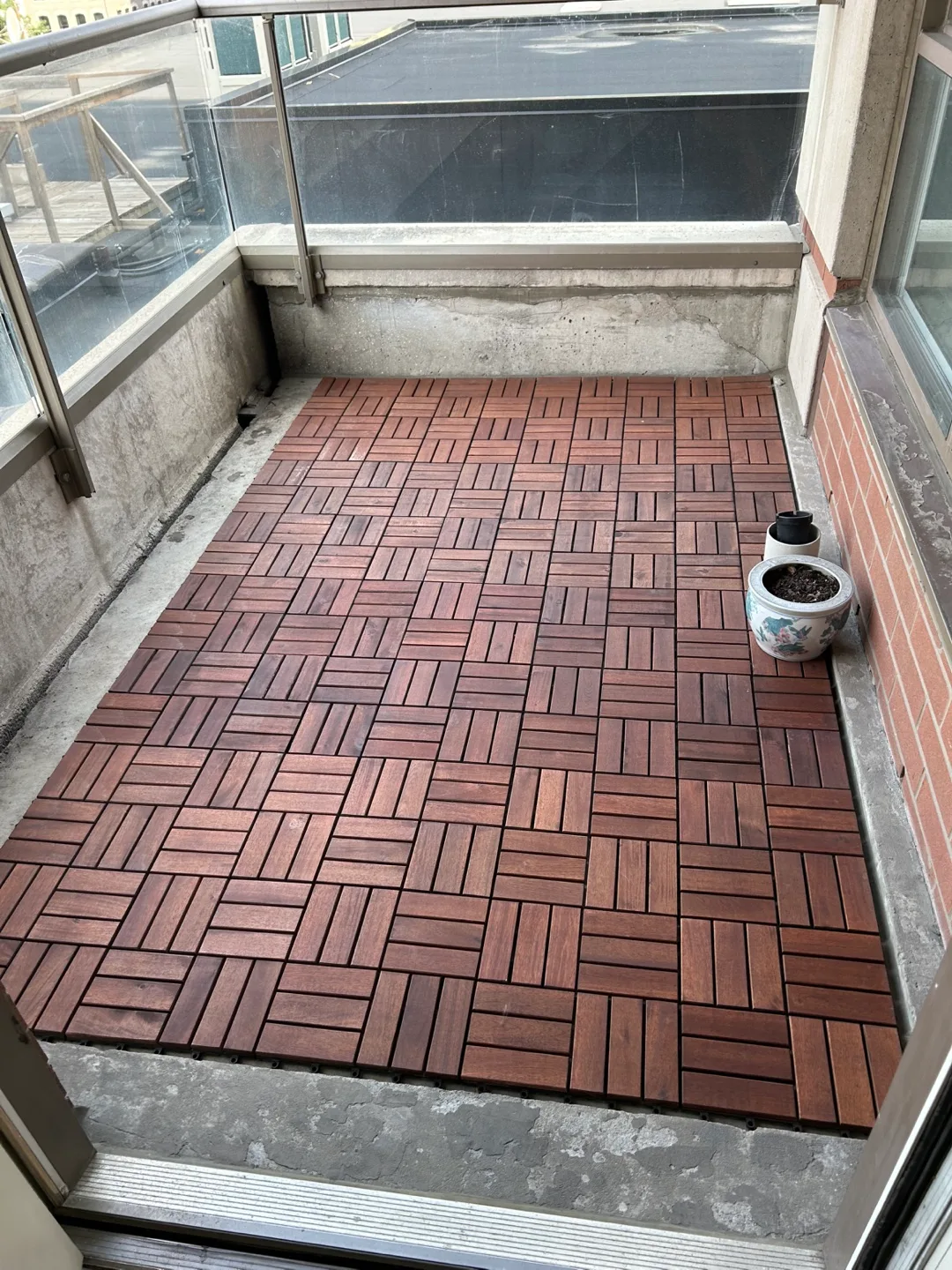 Technoflex Acacia Dark Wood Deck Tiles, 10-pack image indicator(2)