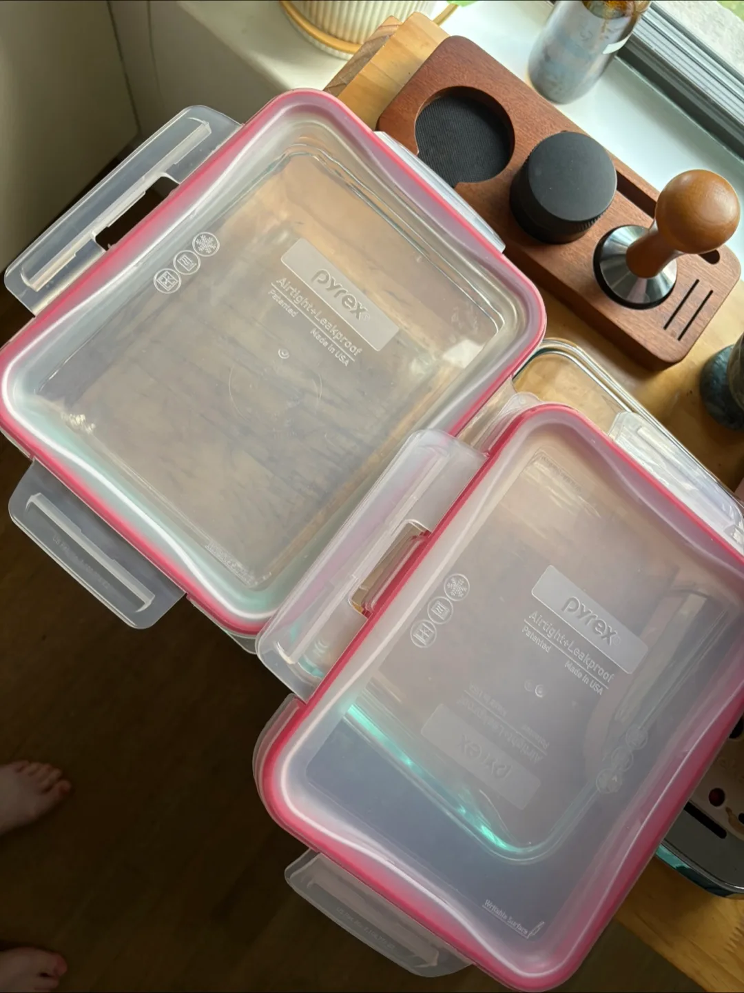 Pyrex Glass Tupperware x 3 thumbnail