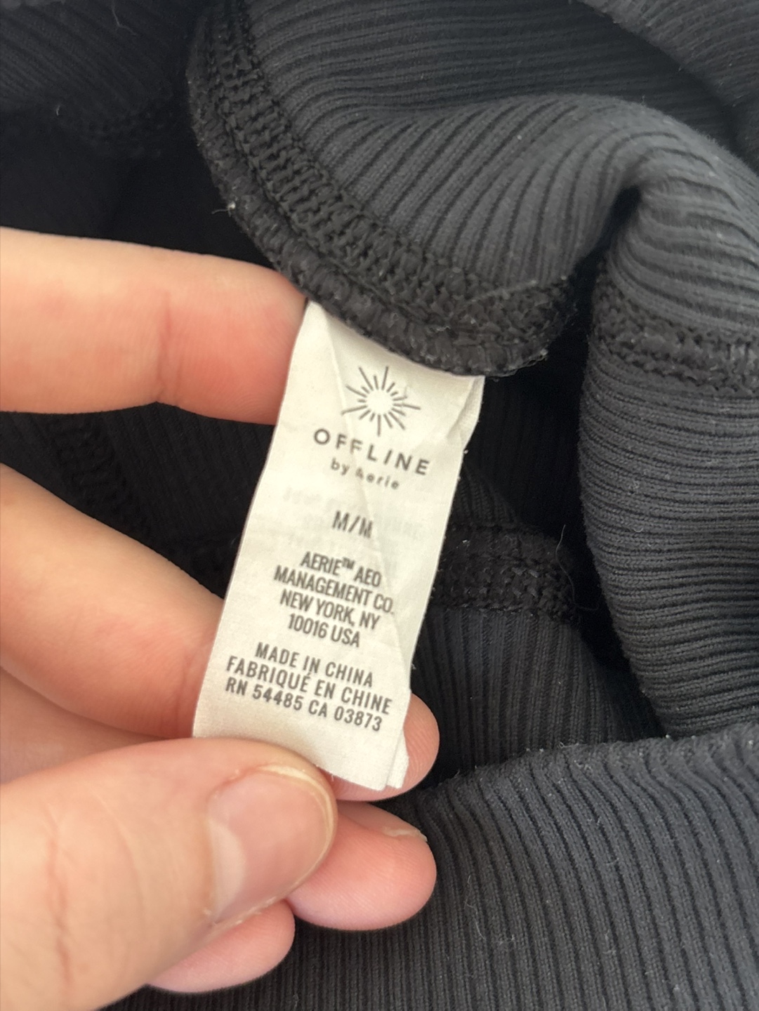 Aerie OFFLINE Ribbed Navy Blue Leggings - Size M/M - photo 3