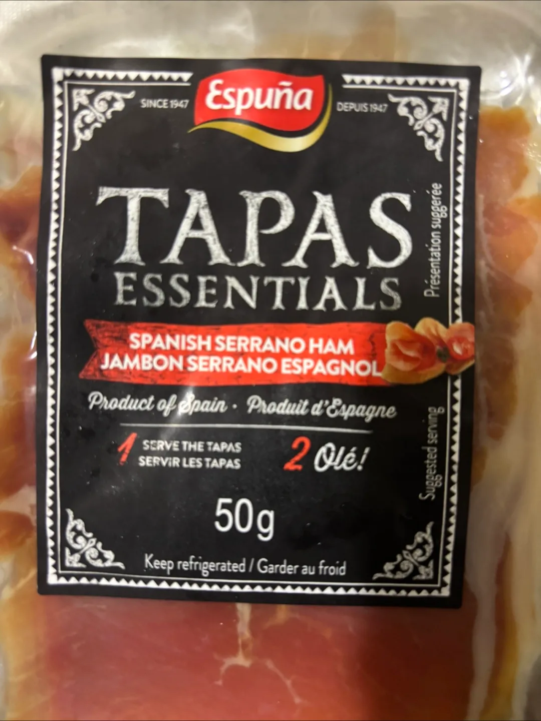Espuna Tapas Essentials Spanish Serrano Ham image indicator(2)