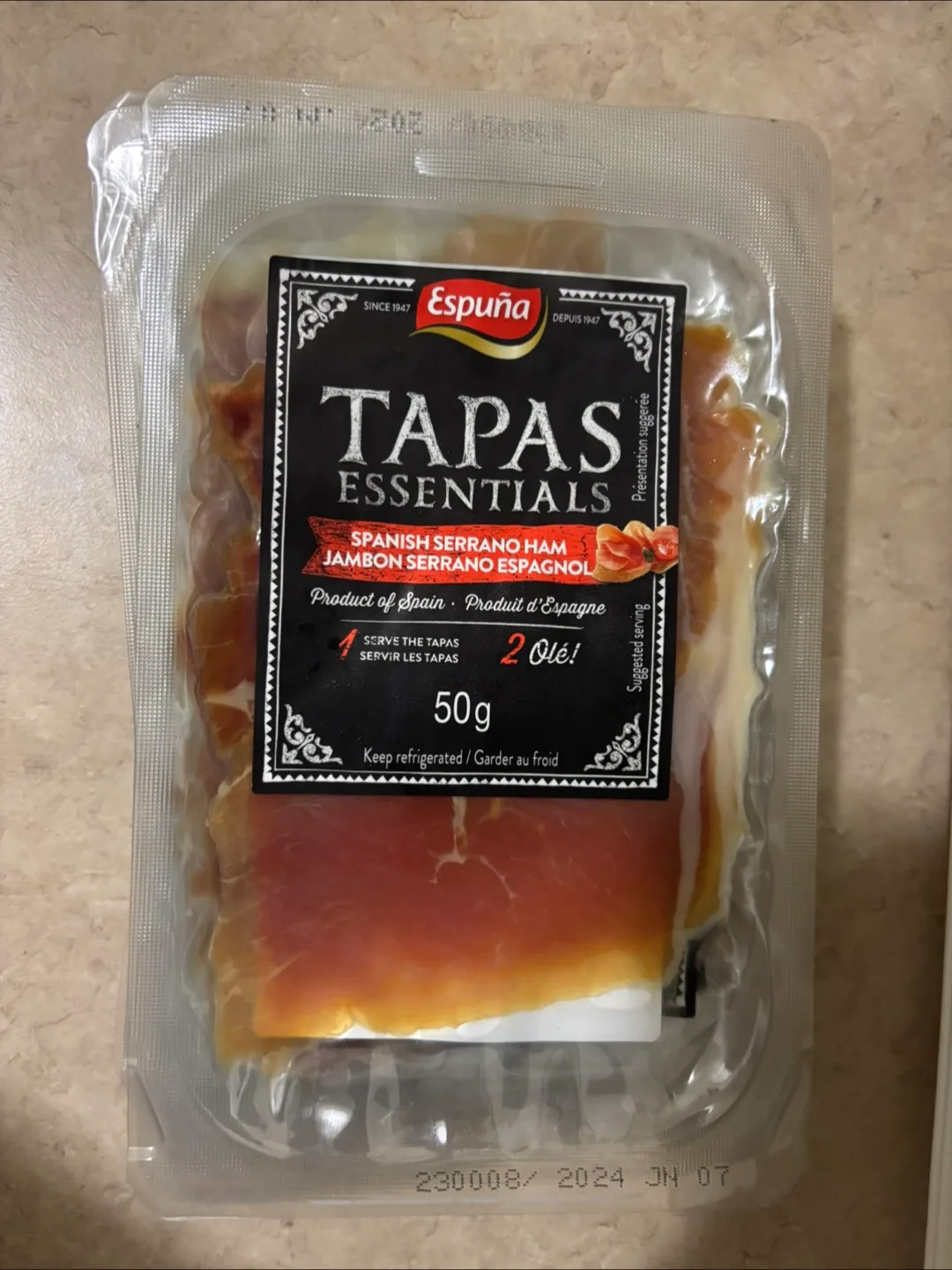 Espuna Tapas Essentials Spanish Serrano Ham thumbnail