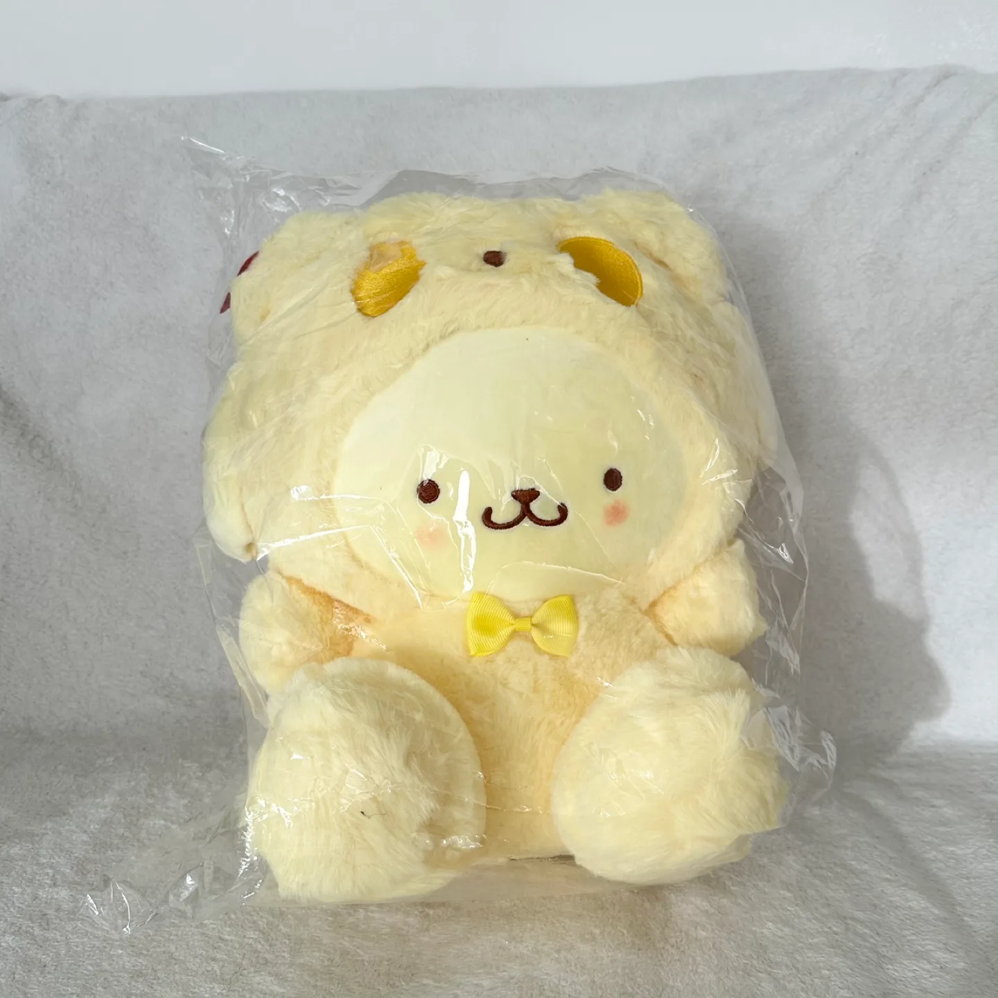 Adorable Pastel Yellow Pompompurin Plush Toy - 30cm Tall thumbnail
