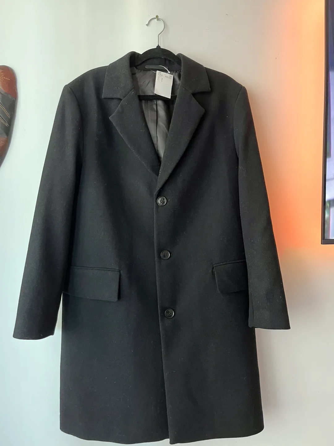 H&M Black Trench Coat Size M - Never Worn! thumbnail