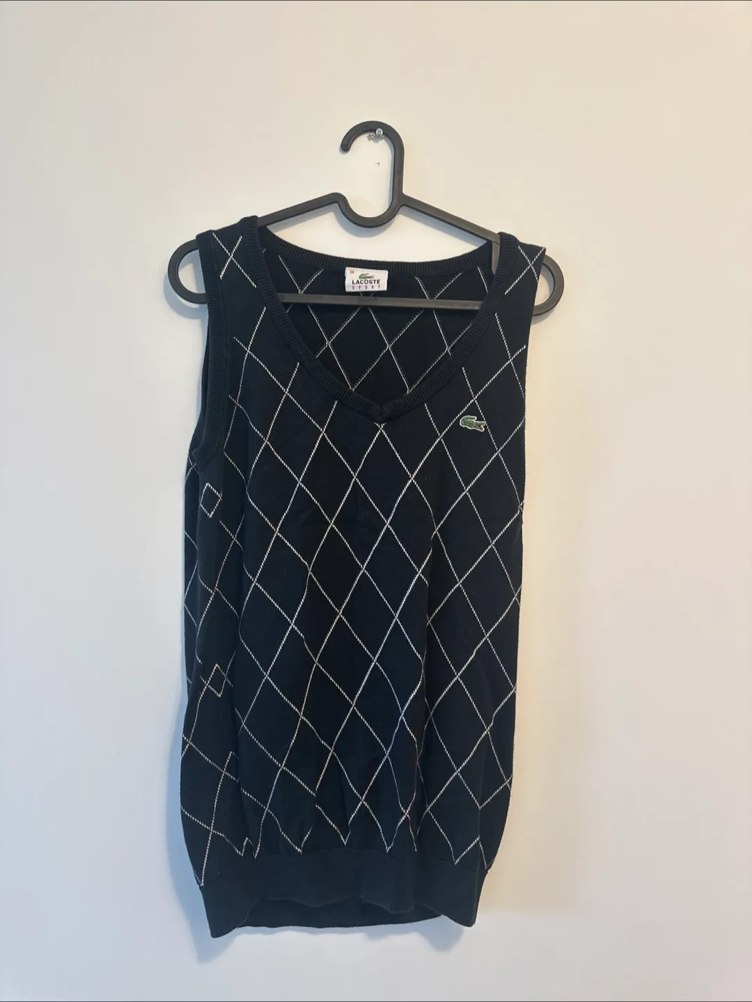 Lacoste Argyle Knit Vest - Size 38 thumbnail