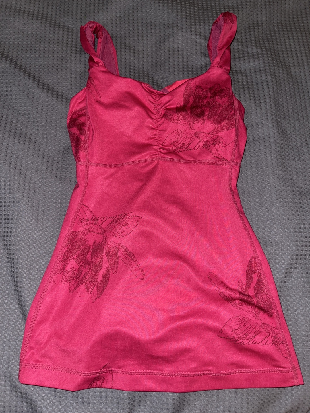 Lululemon Tank Top - Pink with Floral Design