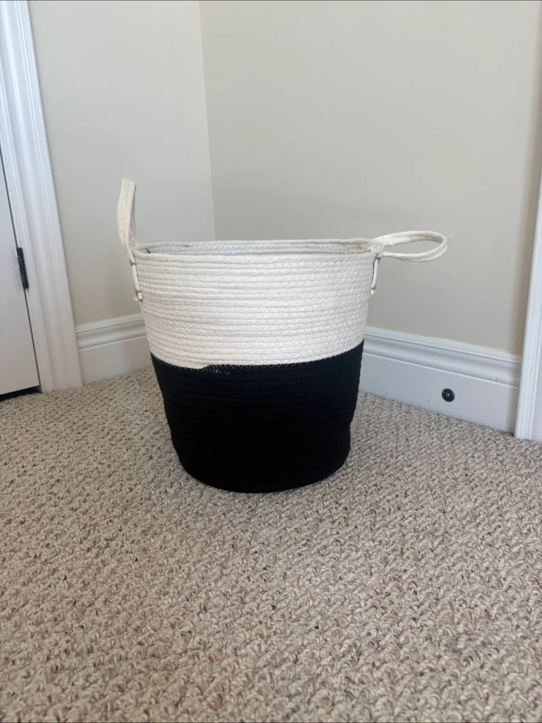 Black & White Woven Basket thumbnail