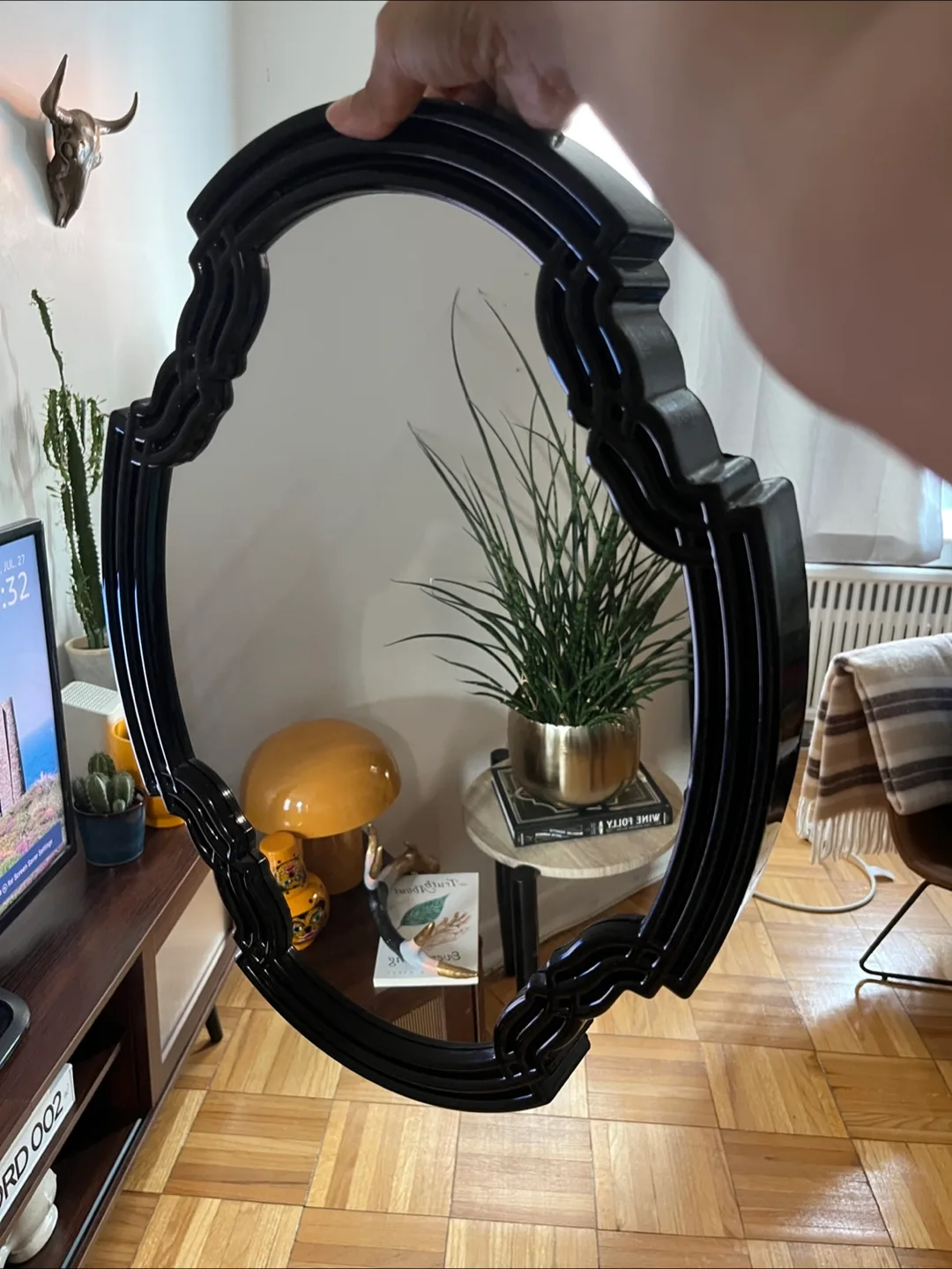Black Framed Decorative Mirror thumbnail