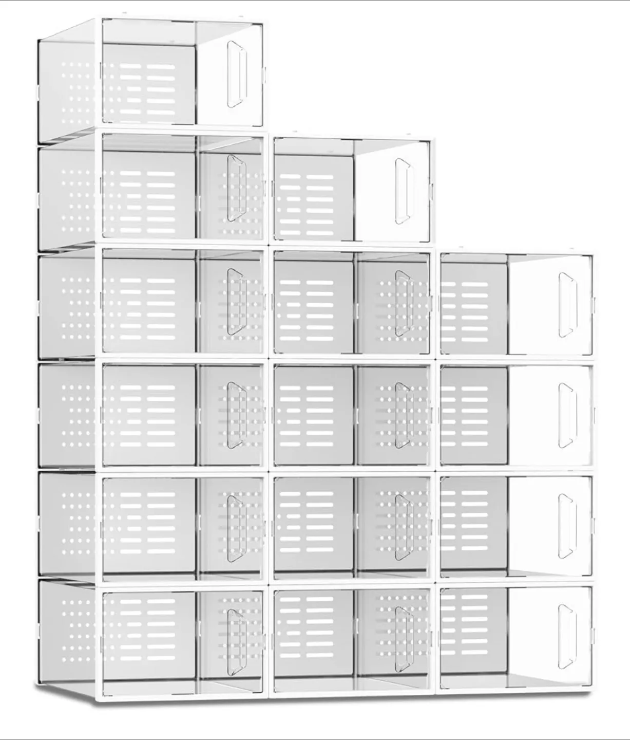 Pack of 15 Clear Stackable Shoe Storage Boxes thumbnail
