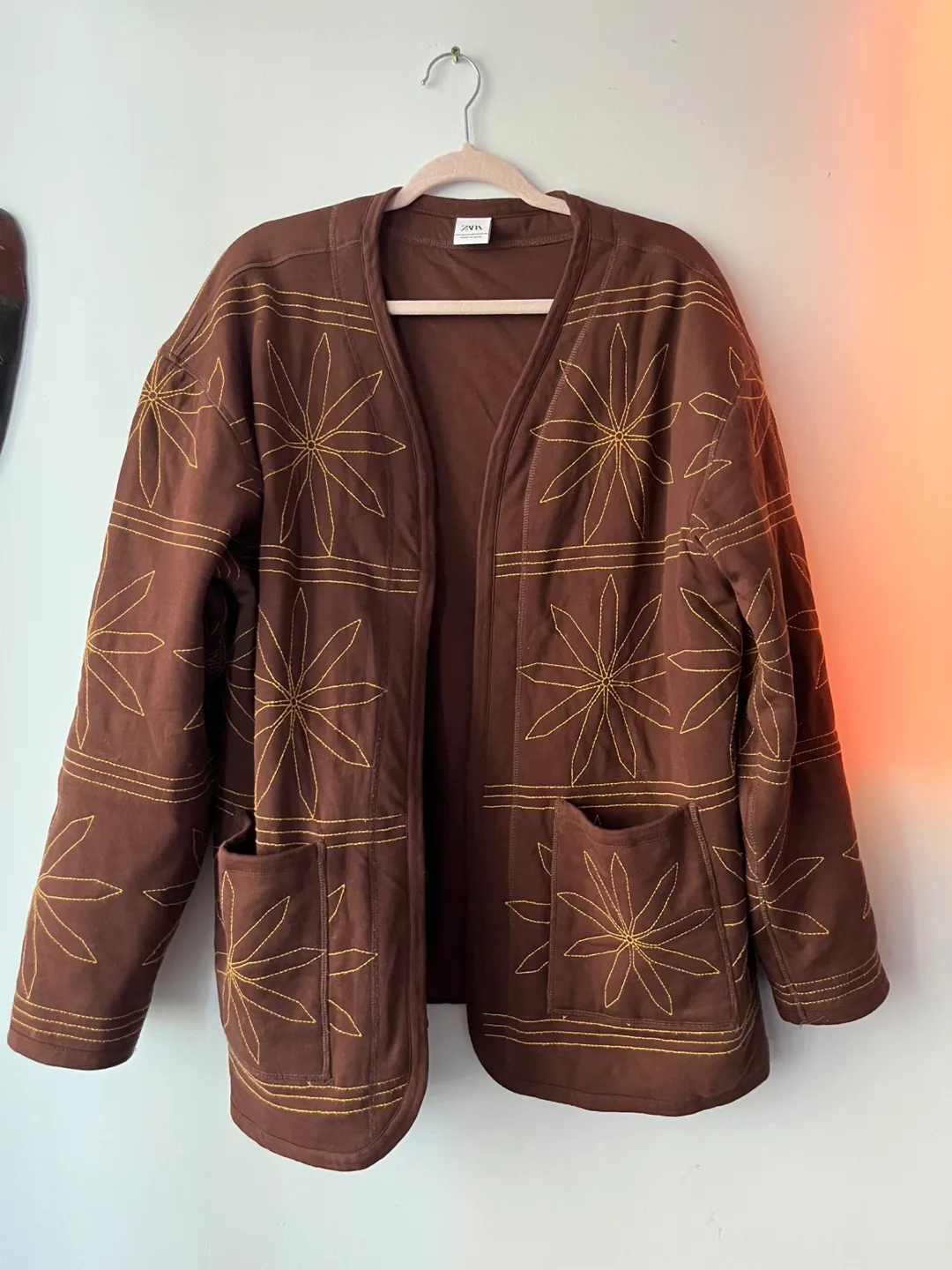 Zara Brown Quilted Jacket thumbnail