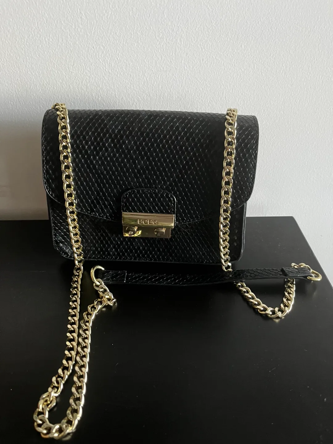 BCBG Black Crossbody Purse thumbnail