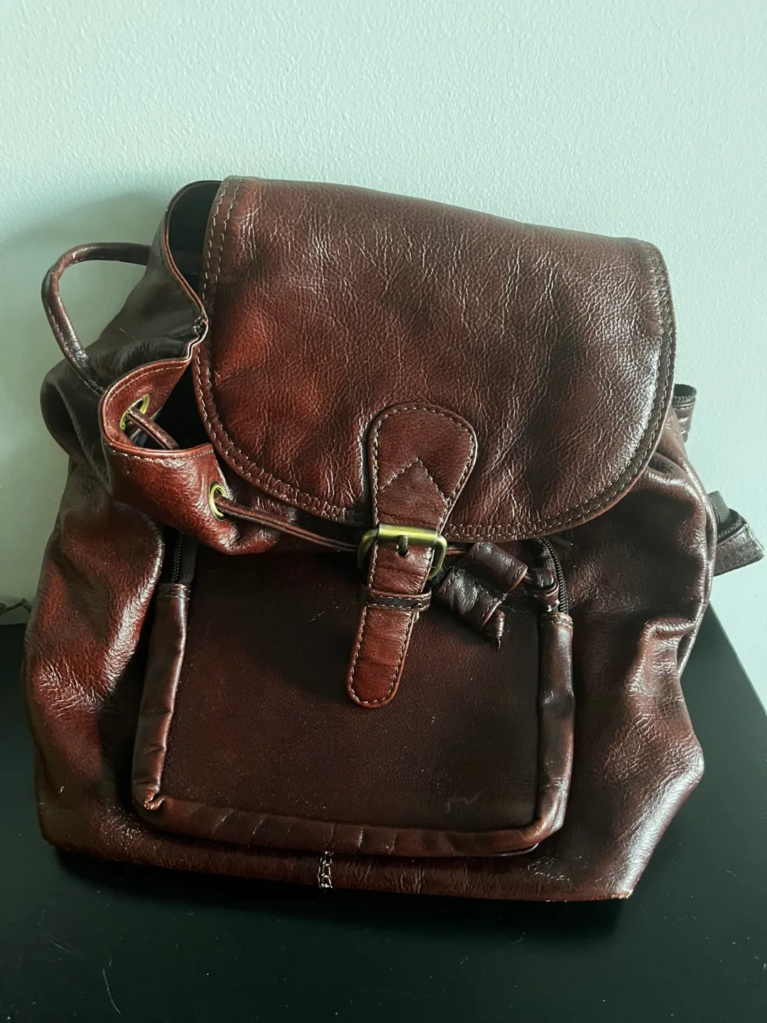 Brown Leather Backpack thumbnail
