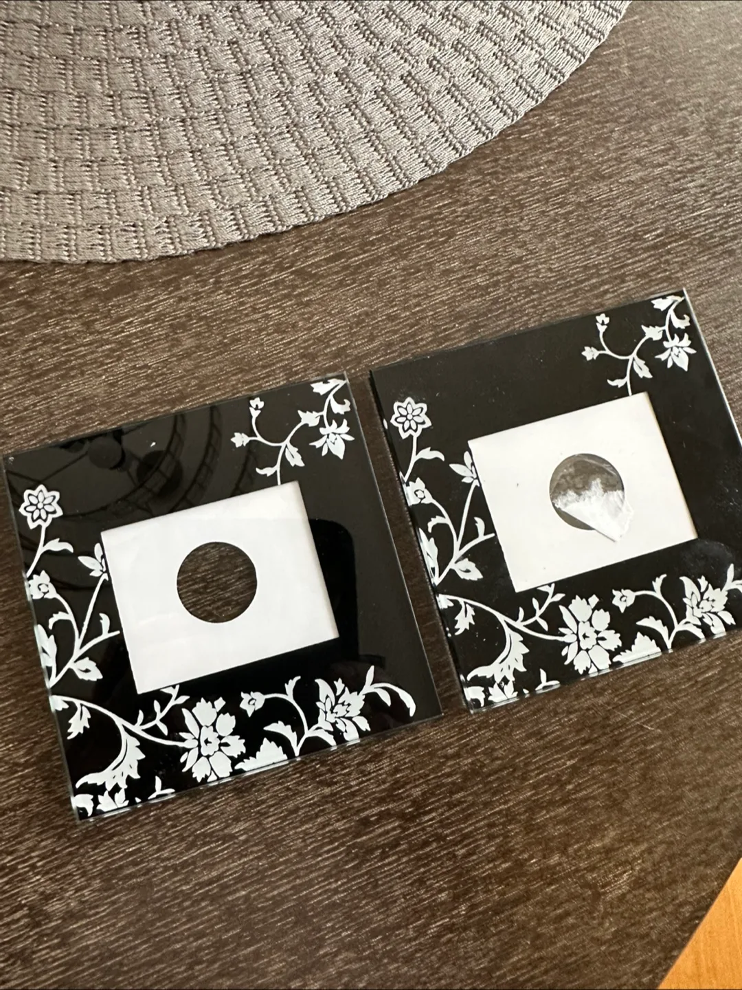 Black & White Floral Coasters (Set of 2) #freecycle thumbnail