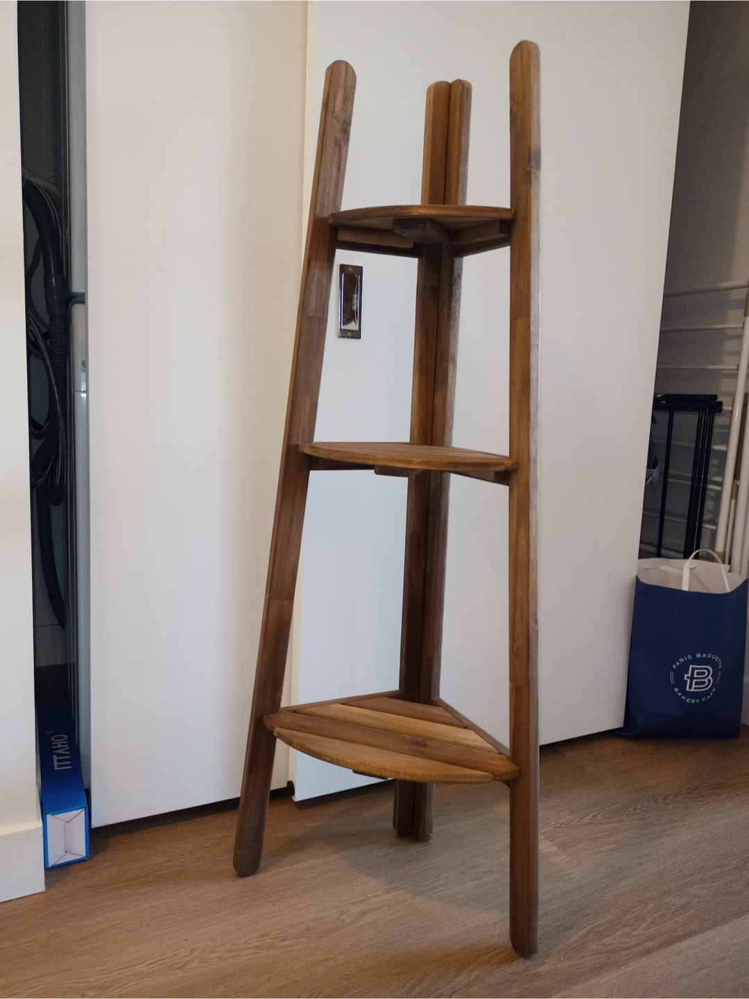 IKEA Askholmen Wooden Corner Plant Stand