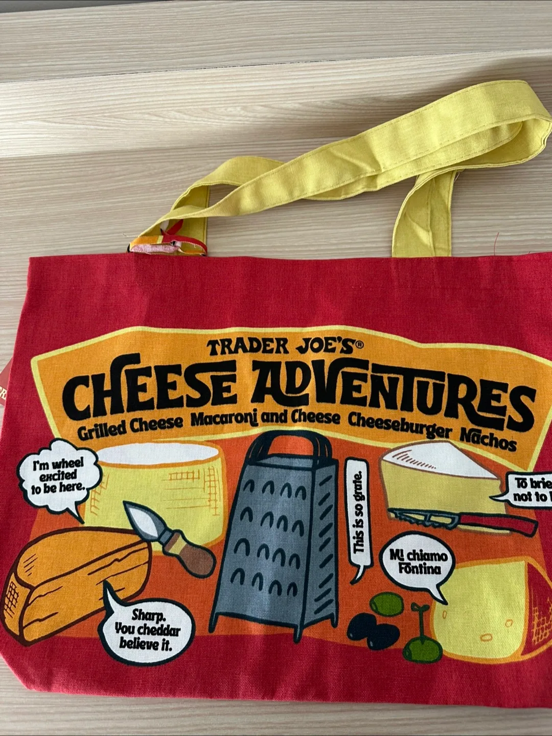 Trader Joe's Cheese Adventures Tote Bag image indicator(2)