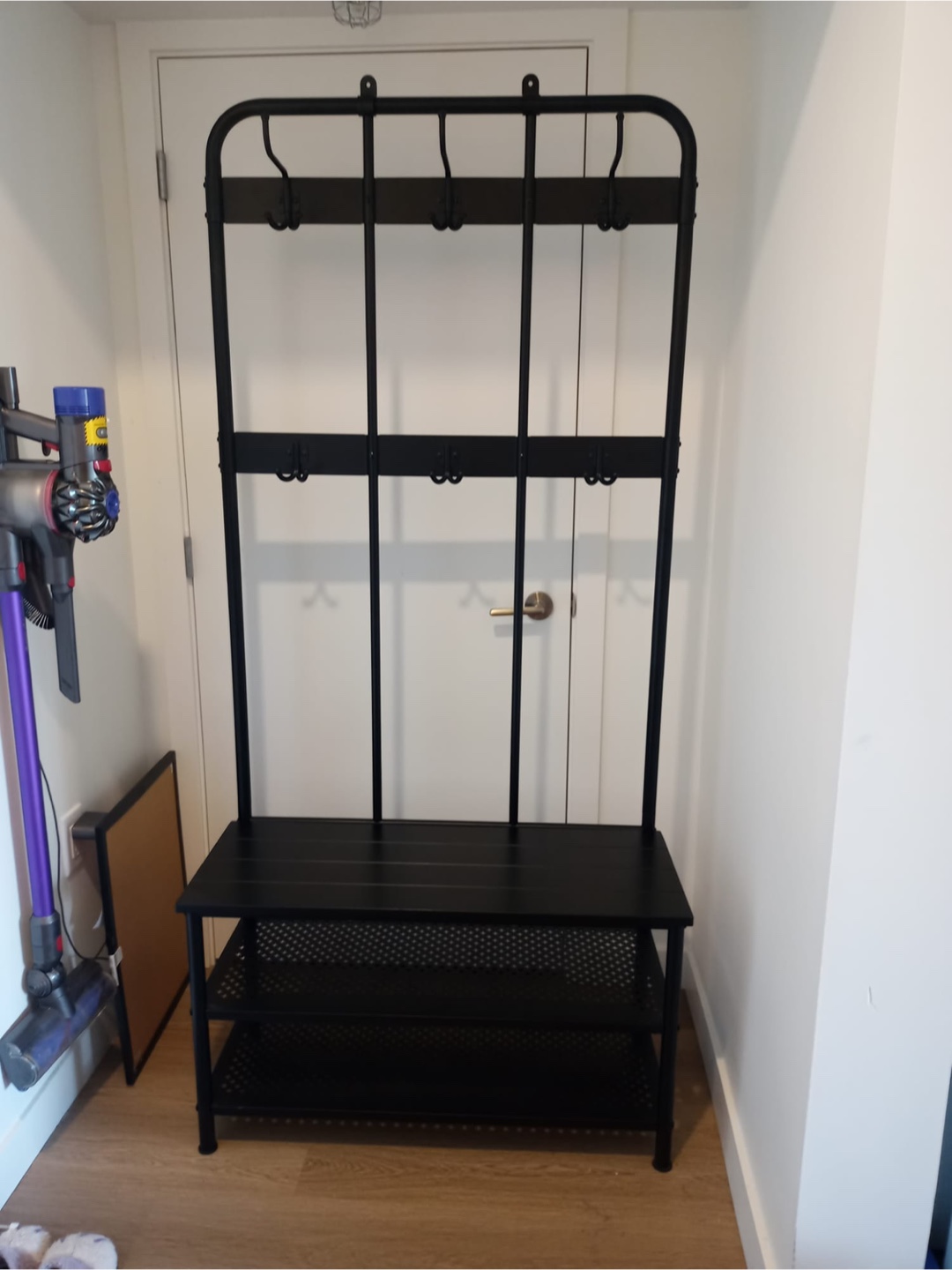 IKEA Nipasen Shoe rack with coat stand - Black