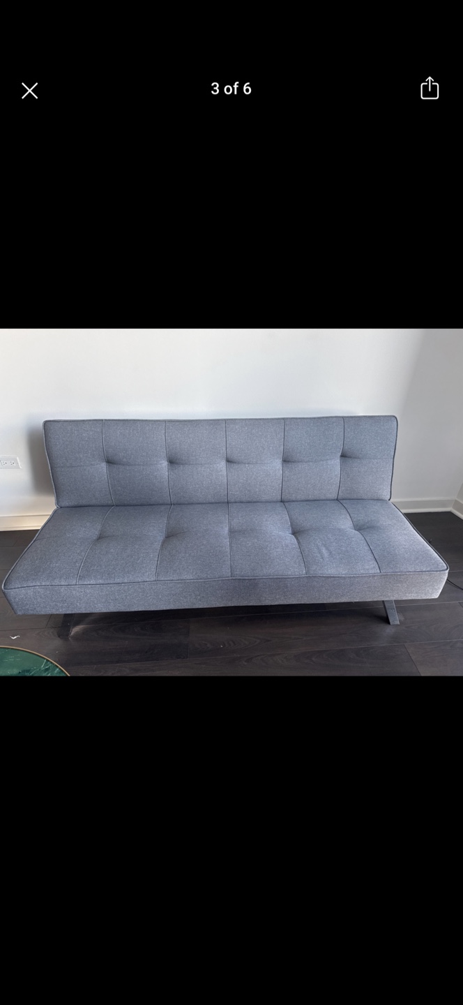 Gray Futon Sofa Bed