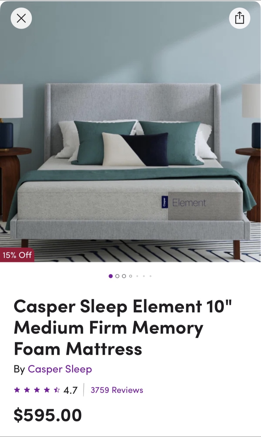 Casper Sleep Element 10" Queen Mattress - photo 2
