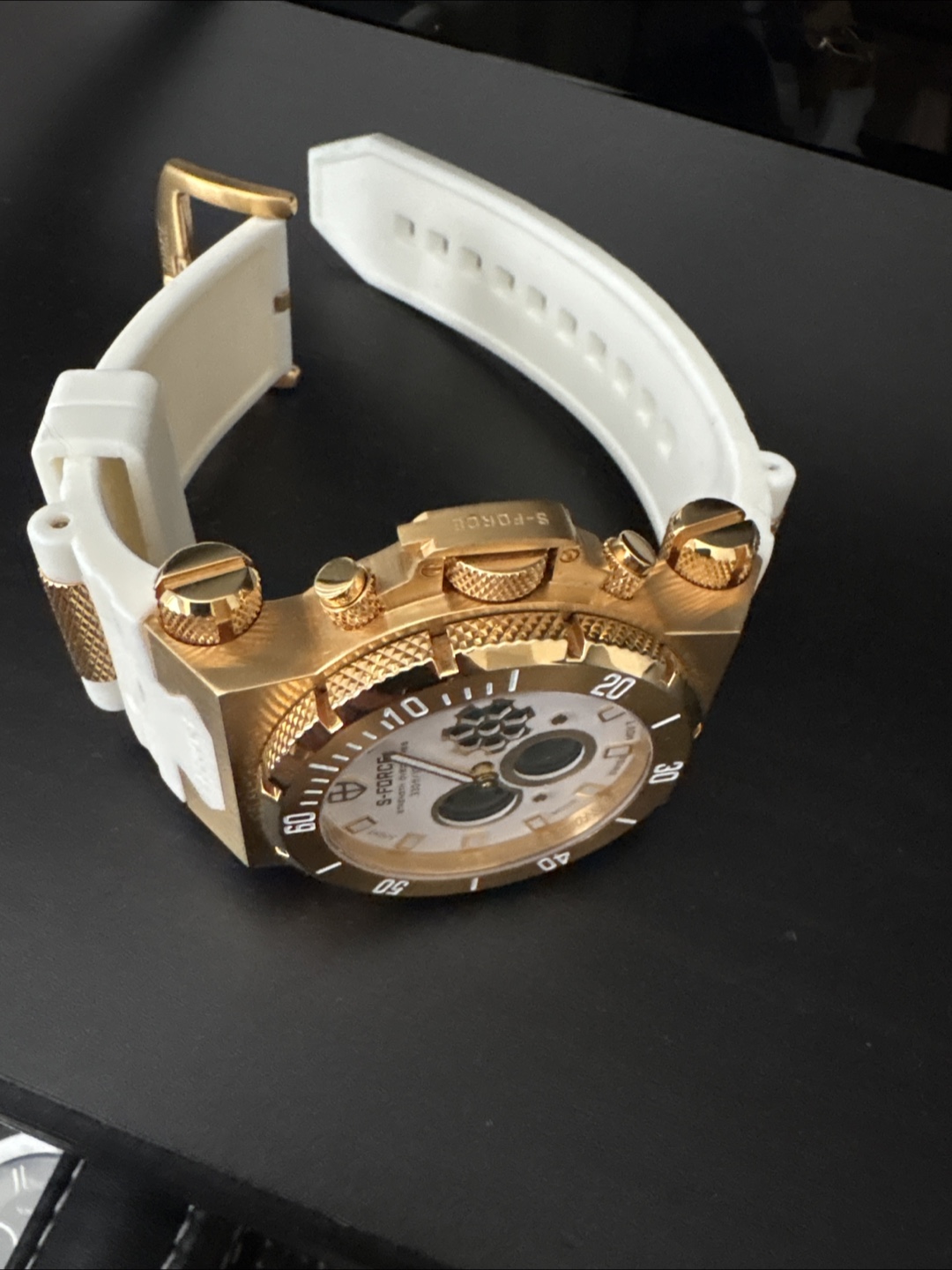 S-Force Gold & White Watch - photo 3