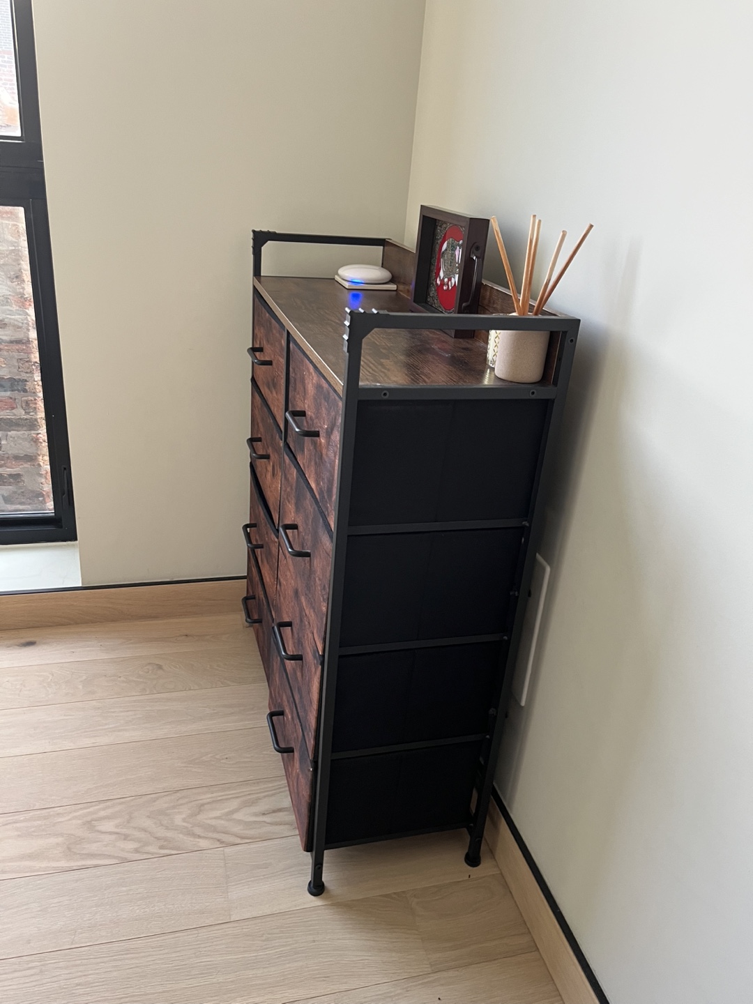 Rustic Wood Grain 8-Drawer Tower Dresser - photo 4