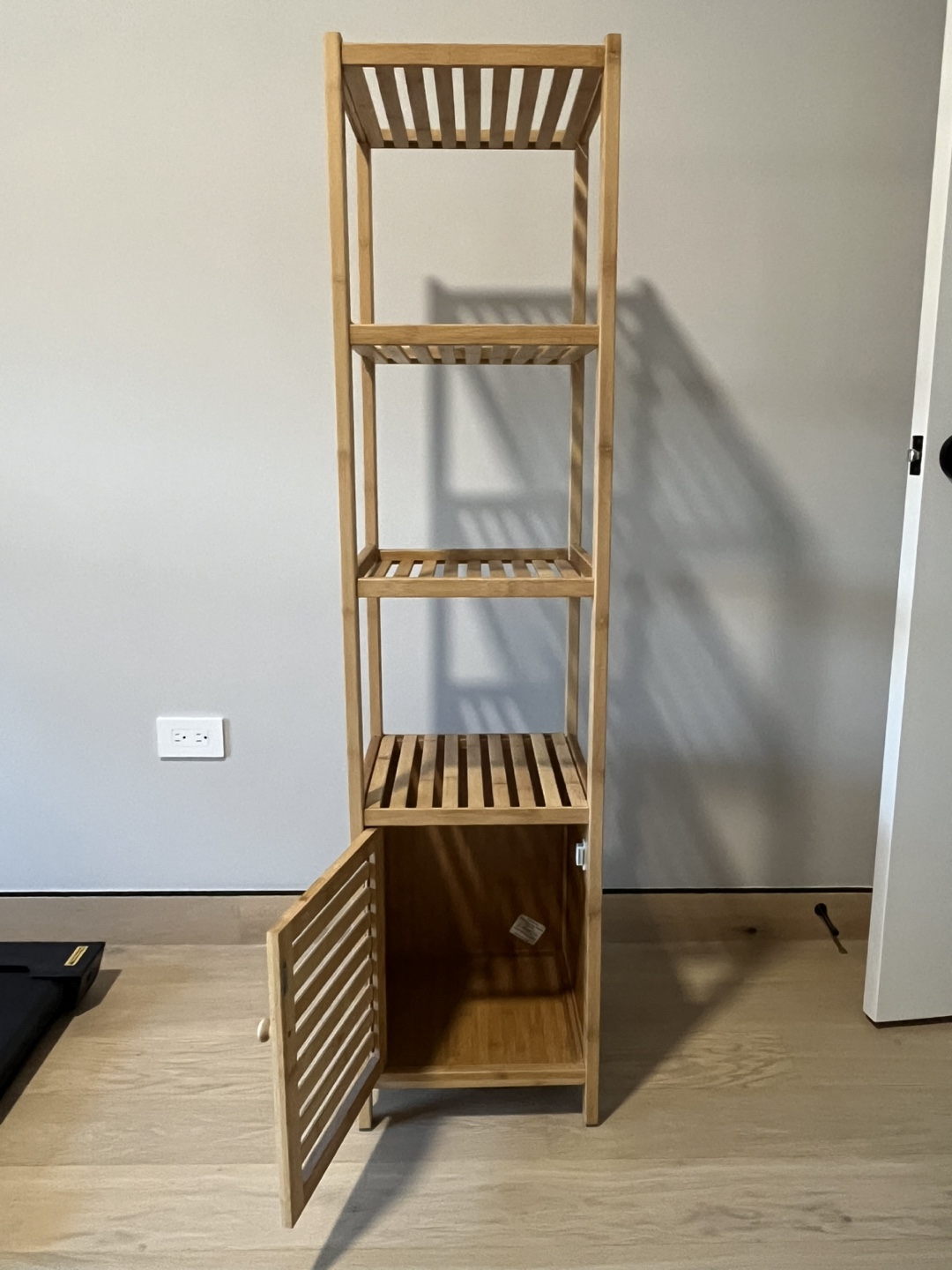 Bamboo Bathroom Shelf Tower Cabinet - photo 3