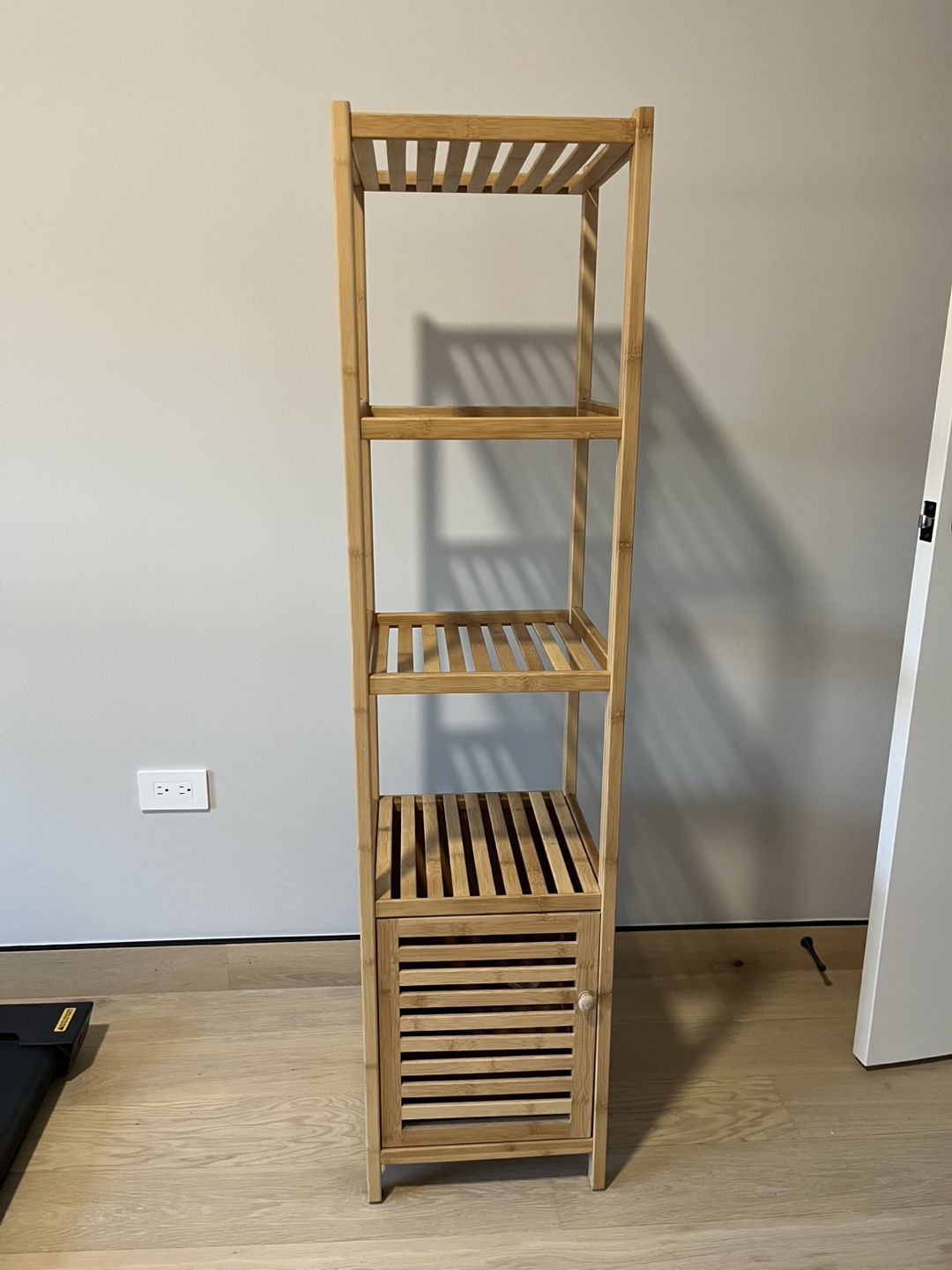 Bamboo Bathroom Shelf Tower Cabinet