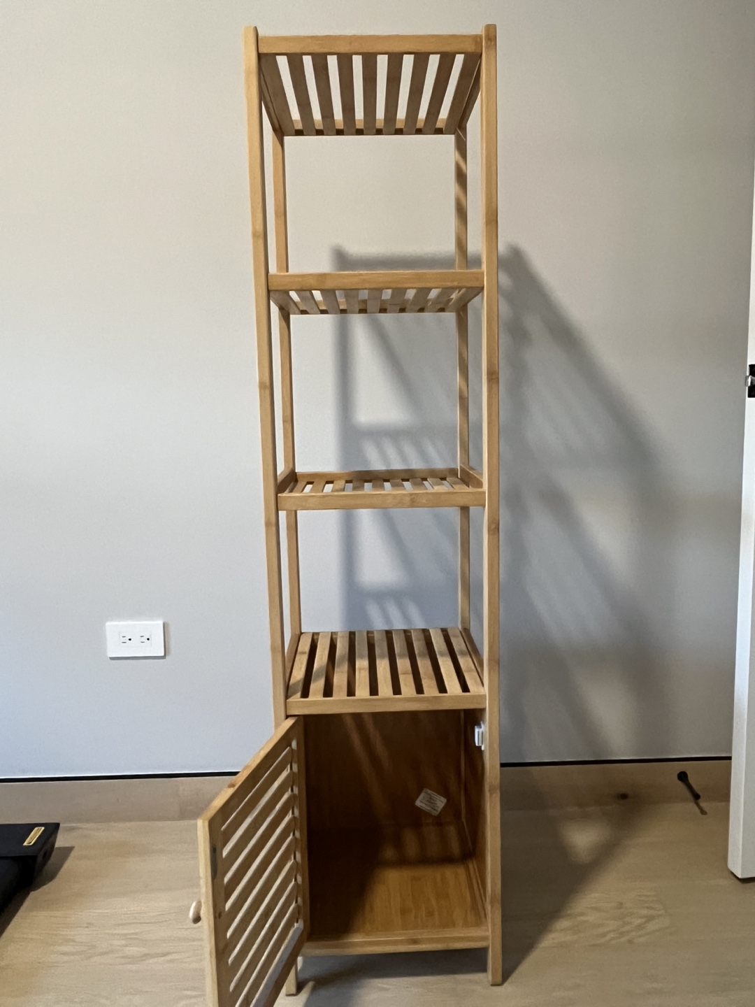 Bamboo Bathroom Shelf Tower Cabinet - photo 2