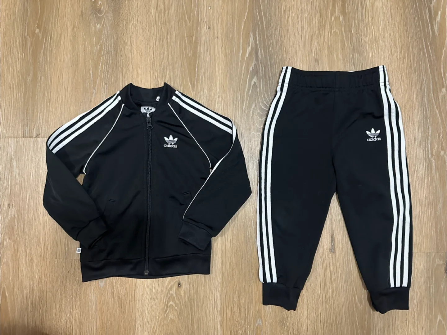 Adidas Black Track Suit for Toddlers Size 3T thumbnail