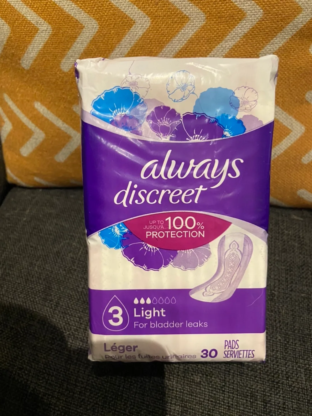 Always Discreet Light Pads - 30 pads 9 packages thumbnail