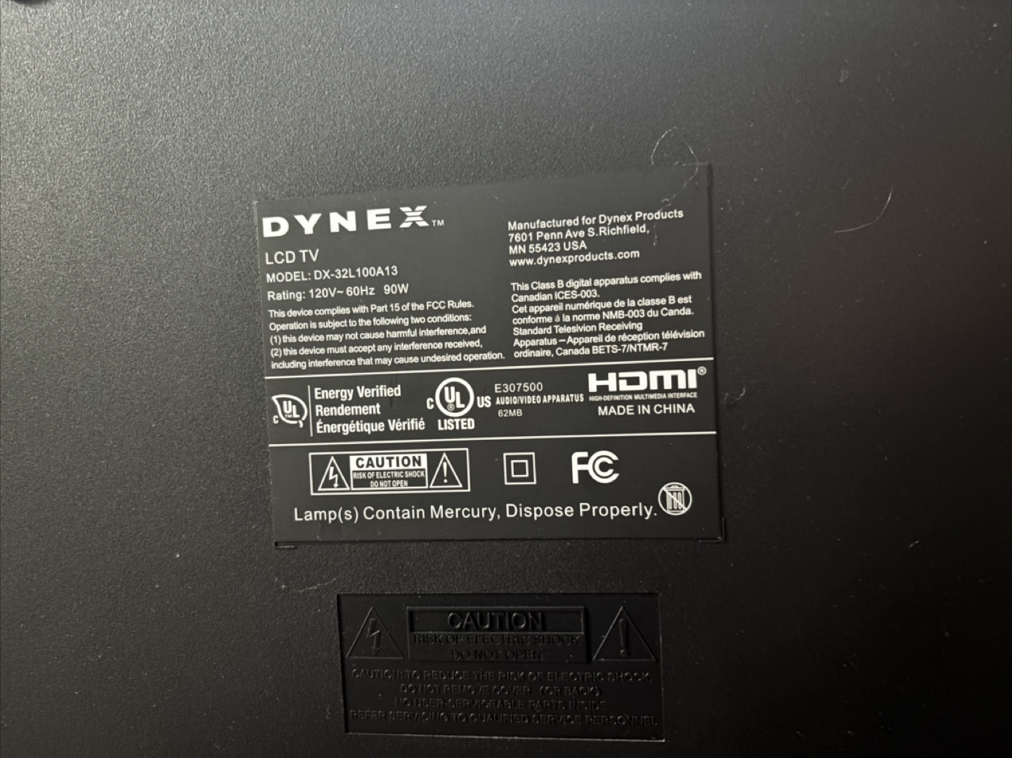 DYNEX 36" TV - photo 3