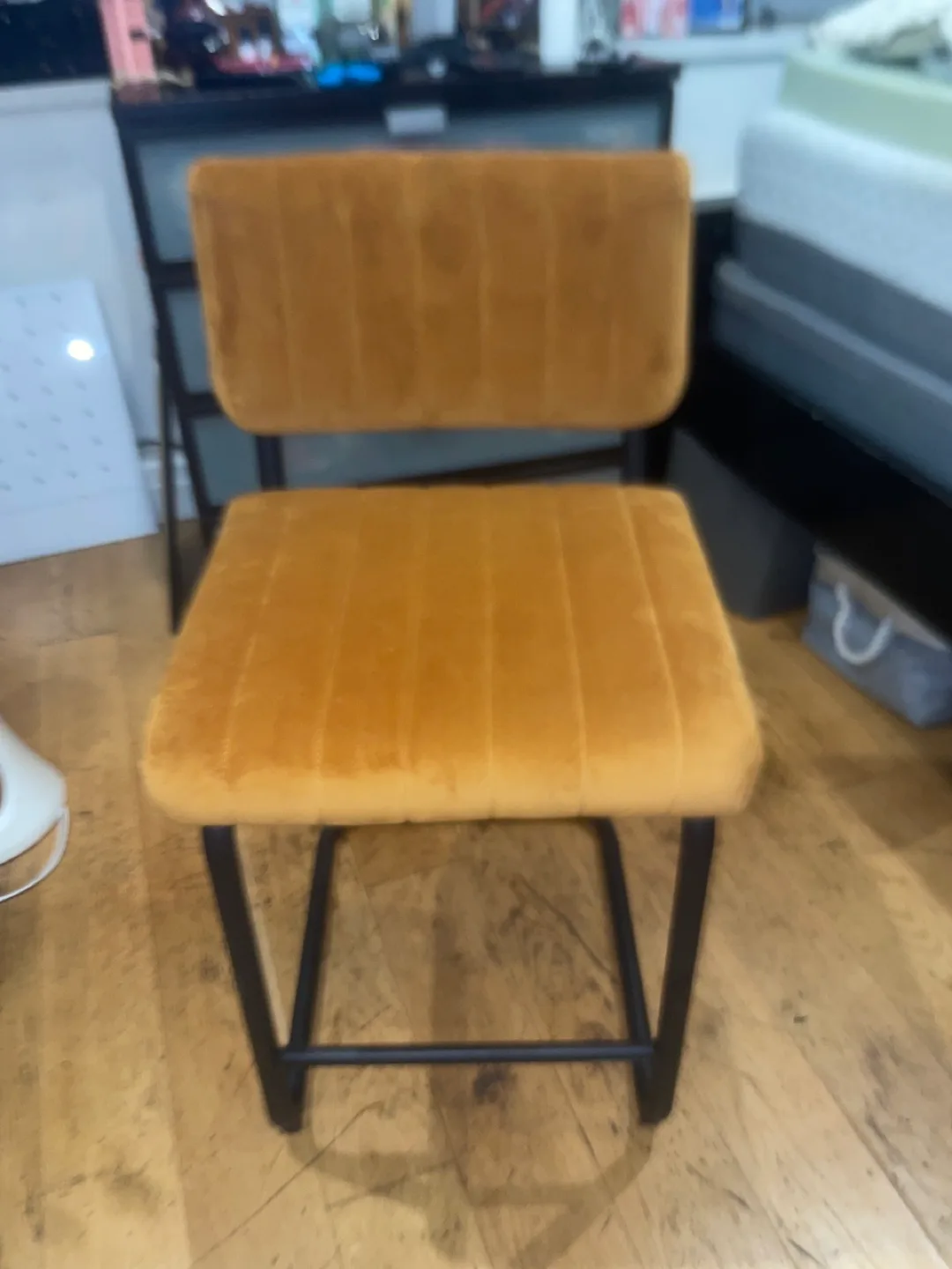 Velvet Dining Chair - Mustard Yellow thumbnail