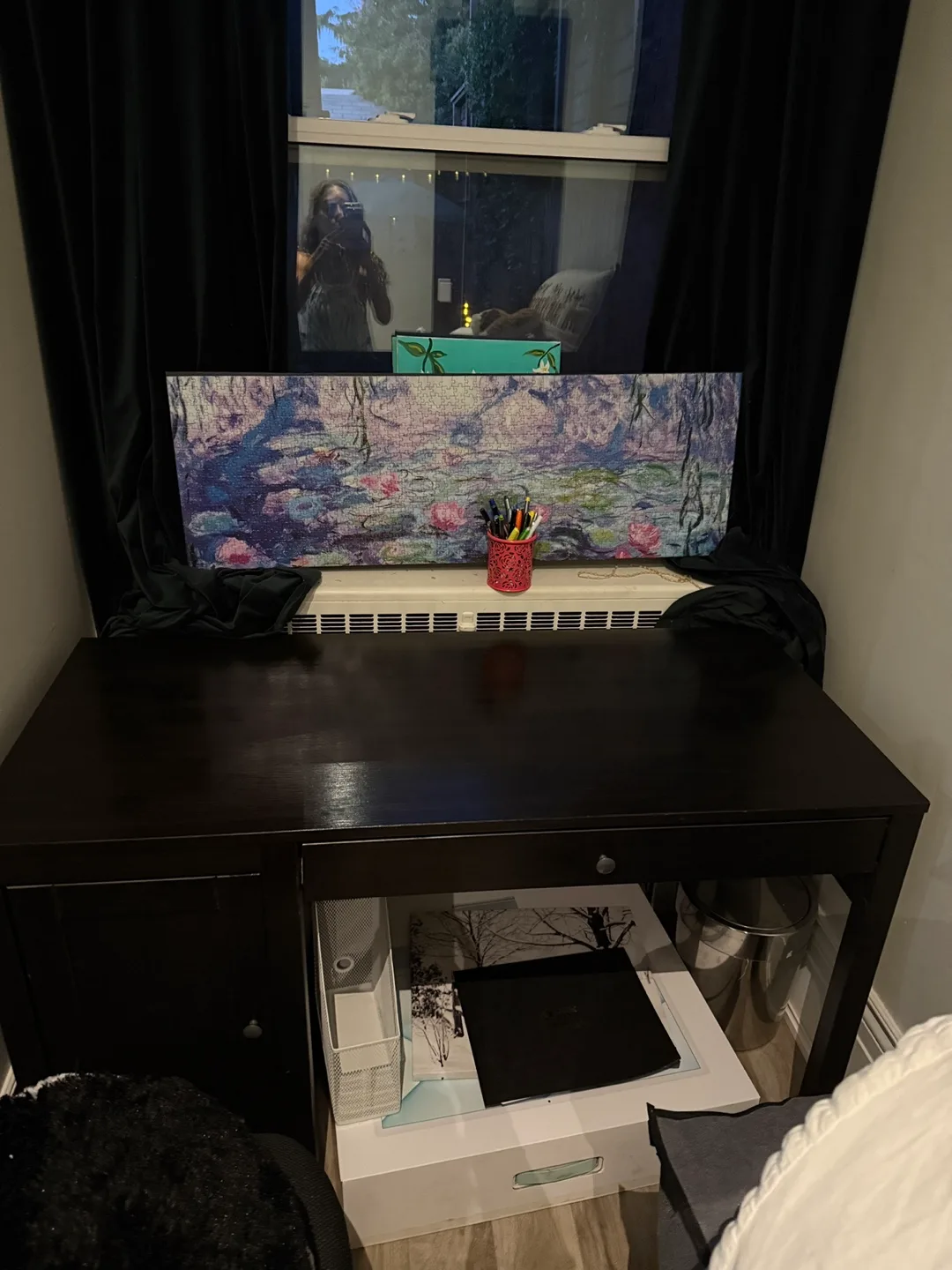 IKEA Hemnes Desk - Black-Brown thumbnail