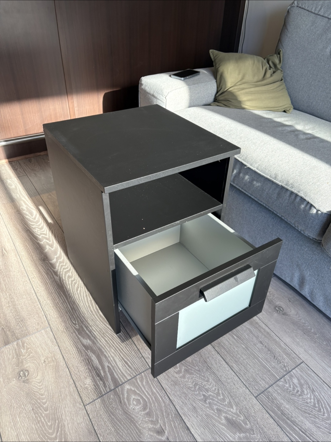 Nightstand Table with Drawer - photo 2
