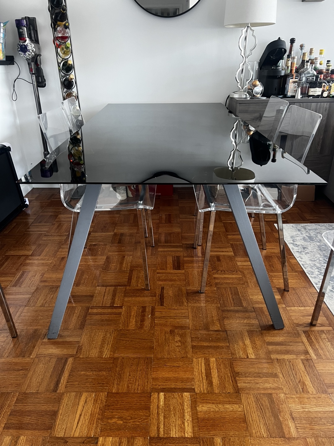 Dining Table with 4 CB2 Chairs