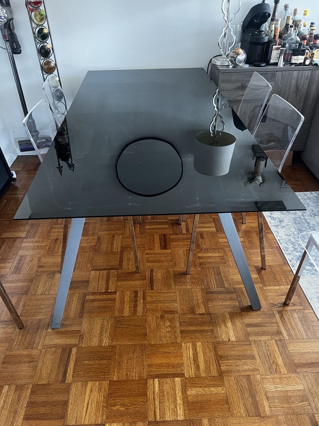 Dining Table with 4 CB2 Chairs - photo 2